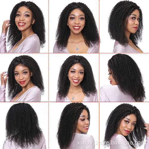 Hot Selling Lace Front Human Transparent Hd Full Headband Bob Frontal Kinky Curly Hair Wig